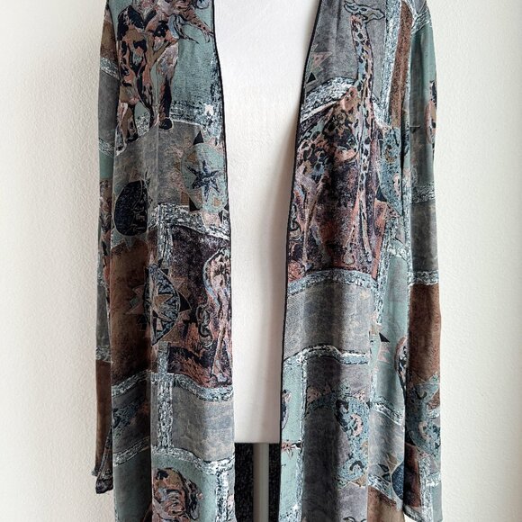 Y2K LIGHTWEIGHT SAFARI PRINT CARDIGAN‎ - Picture 6 of 7